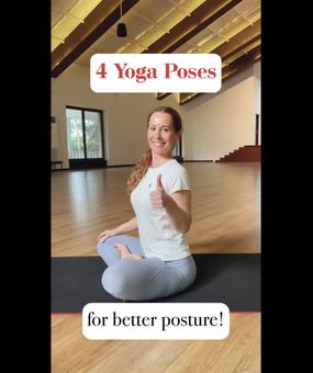 4 Yoga Poses for better posture! Video