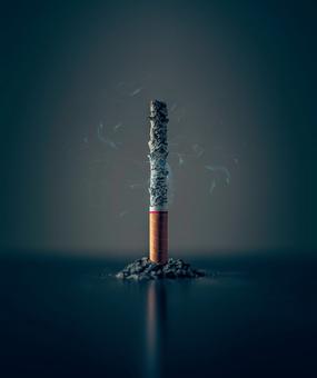 Quit Tobacco Program - burning cigarette