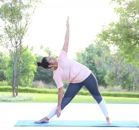 yoga Trikonasana triangle pose featured image